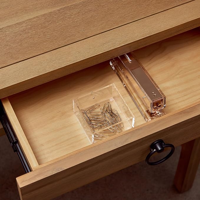 russell+hazel Acrylic Drawer Bloc, 3” x 3”, Desktop Organization, Clear, 1 Count, 98143