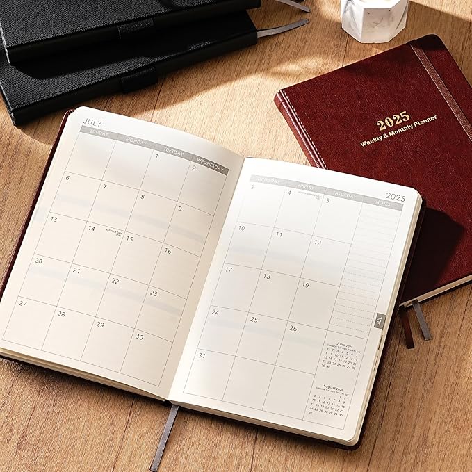 2025 Planner - Planner 2025 Weekly and Monthly with Stickers, JAN. 2025 - DEC. 2025, 5.75" X 8.25", 2025 Calendar Planner Premium Paper, Pen Holder, Inner Pocket and 44 Notes Pages