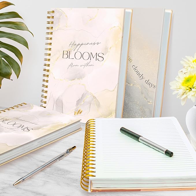 Hardcover Spiral Journal, 10.25" x 7.25", 300-Page Large College-Ruled Notebook for Women, Ideal for Writing, Journaling, Note-Taking, Work, School