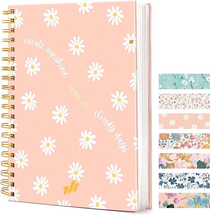 Journals For Writing, 10.25" X 7.25" 300 Pages, Hardcover Spiral Notebook College Ruled, Large Spiral Journal For Women, Work, School