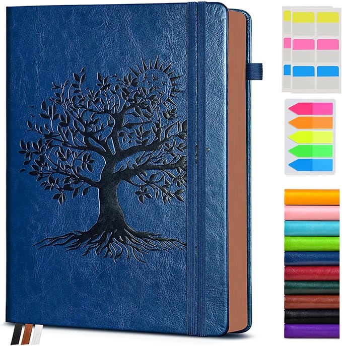 Vintage Leather Journal with 300 Numbered Pages,A4 Lined Journal for Men Women,Daily Journals for Writing,College Ruled Notebook for Work,School,Note taking,Travel Diary,Large (8.5" X 11.3")