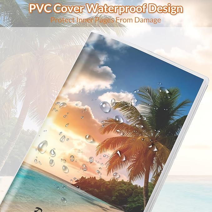 Pocket Calendar 2025-2026, Purse Monthly Planner - 3.7" x 6.7" - Runs from January 2025 Until December 2026, 2025 Pocket Calendar with Beach PVC Cover for Office