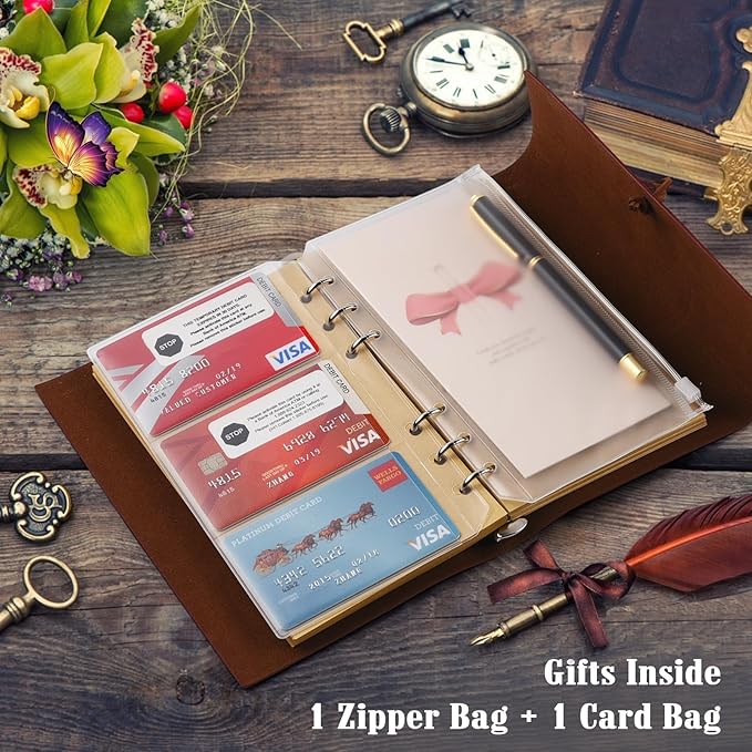 Leather Journals Notebooks with Blank Pages, Vintage Refillable Journal for Writing, Personal Travel Diary Art Sketchbook to Write in, Gifts for Women, Men, Teen Girls and Boys, 160 Pages A6 (Blue)