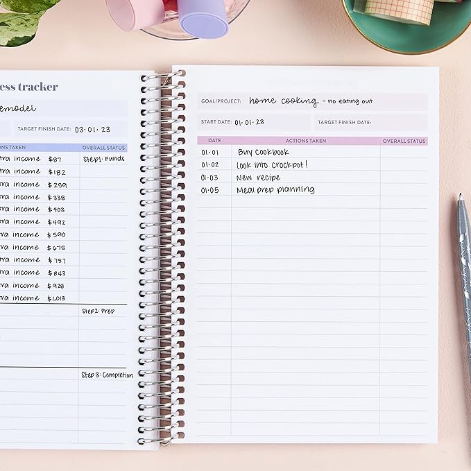 Erin Condren A5 Spiral Productivity Planner | Features Pages of Thick, Bleed Resistant 80 lb. Paper to Boost Productivity