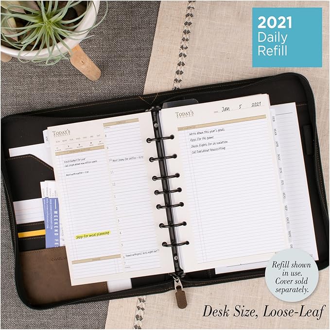 at-A-Glance Daily Planner Refill, 87242 Day-Timer, 2 Months, Undated, Size 4, 5-1/2" x 8-1/2" (031-225)