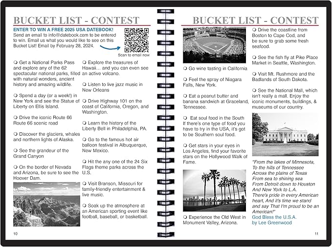 2025 Datebook & City Themed Planner – Resource Guide with Daily, Weekly & Monthly Views – 3-Year Reference Calendar - Multi-Purpose Travel Notebook Guide & Adventure Diary (USA 2025 (with Photos))