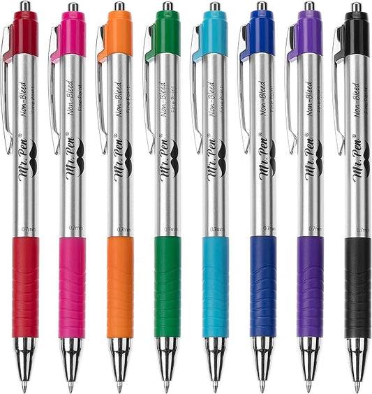 Mr. Pen- Bible Pens, 8 Pack, Assorted Color Pens, Bible Pens No Bleed Through, Bible Journaling Pens, No Bleed Pens, Bible Journaling Supplies, Non-Bleed Fine Point Pens, Colorful Bible Pen