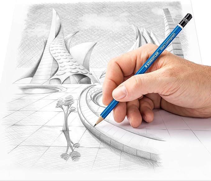 STAEDTLER Mars Lumograph 2B Graphite Art Drawing Pencil, 6 Pencils