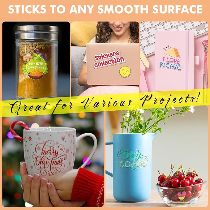 A-SUB Clear Sticker Paper for Inkjet Printers, Waterproof Transparent Printable Vinyl Sticker Paper, 50 Sheets 8.5x11 Inch Glossy Clear Label Paper for Custom Stickers, Decals