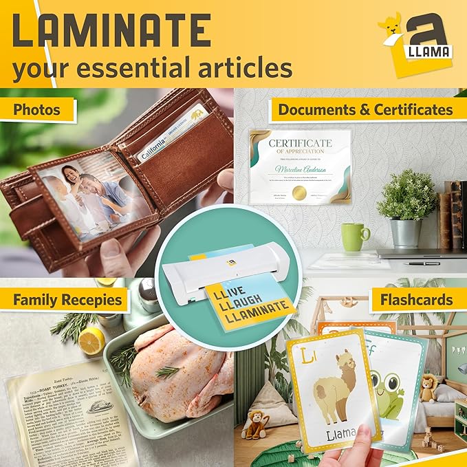 Thermal Laminating Pouches 9” x 14.5”, 5 Mil Thick, 20 Pack, Suited for Legal Size Laminating Sheets 8.5 x 14