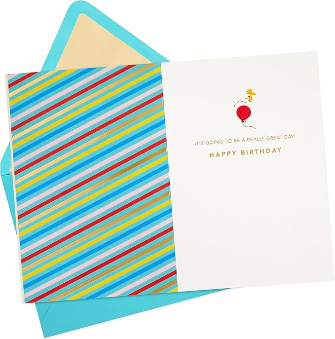 Hallmark Signature Peanuts Birthday Card (Charlie Brown and Friends)