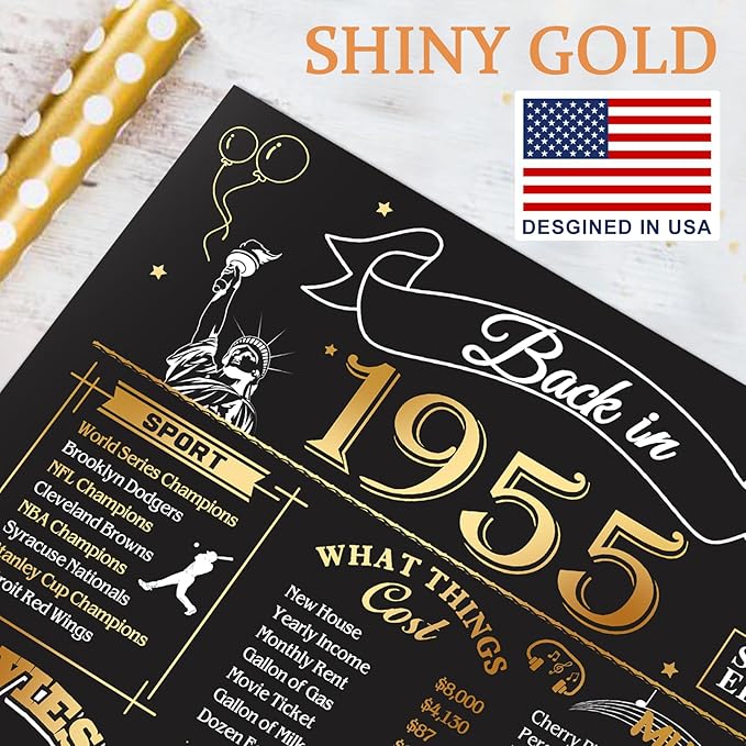 70th Birthday Card for Men Women, Funny 3D Pop Up 70th Birthday Gifts for Grandma Mom Dad, Back In 1955 Happy 70 Year Old Birthday Decorations Cards for Her Him