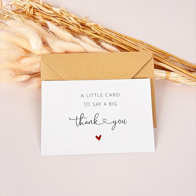 48 Pack Thank You Cards with Envelopes & Stickers, 4×6 Cute Blank Greeting Cards for Baby Shower & Wedding，Boxed Bulk Thank You Notes for Graduation Teachers Business Coworker Employee Appreciation