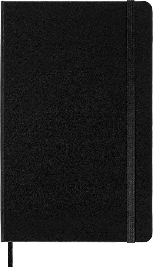 Moleskine Classic Notebook, Hard Cover, Large (5" x 8.25") Plain/Blank, Black, 240 Pages