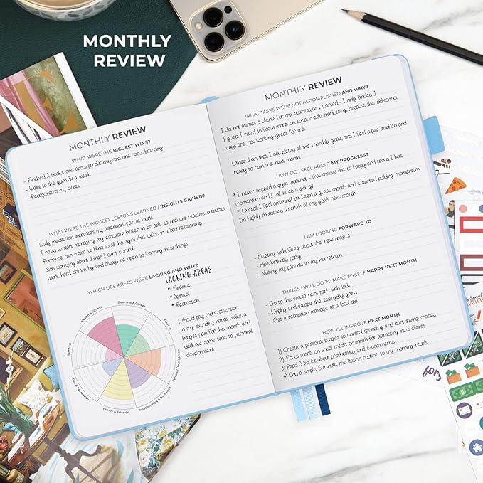 Clever Fox Dated Planner Premium Edition – 2025-2026 Weekly Planner for Planning, Goal Setting & Time Management – Planner Notebook with Habit Tracker & to-do List – A5 Size (Light Blue)