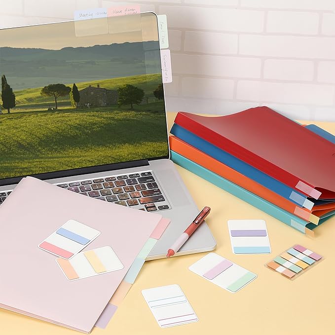 Mr. Pen- Sticky Index Tabs, 500 Pcs, 21 Sets, Colorful Sticky Tabs for Notebooks, Page Markers, Page Tabs for Binders, Page Tabs Sticky Tabs for Books, Notebook Tabs, Book Sticky Tabs for Notebooks