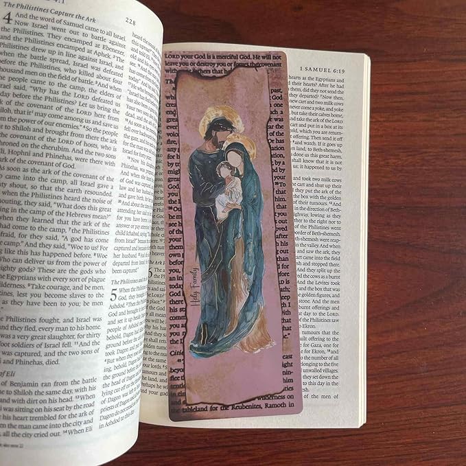 Thinkor Bible Bookmark, 10 PCS Christian Religious Gift, Vintage Background, Double-Sided Printing & Laminated (Catholic 10 PCS)