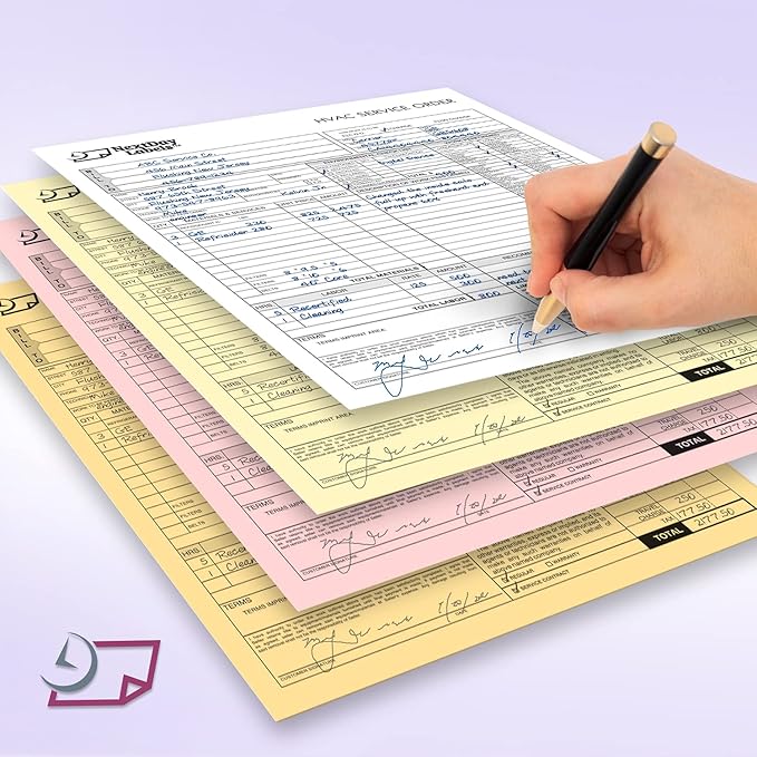 NextDayLabels - Superior Carbon-Less NCR, Pre Collated Paper, 500 Sheets Per Pack (8-1/2" x 11" 4 Part Straight, #5925)