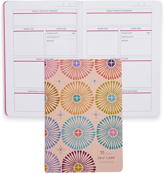 Erin Condren Self-Care Journal Petite Planner, Slim, Portable Self-Care Planner, Easy-to-Use Self-Care Prompts and Trackers for Health and Wellness