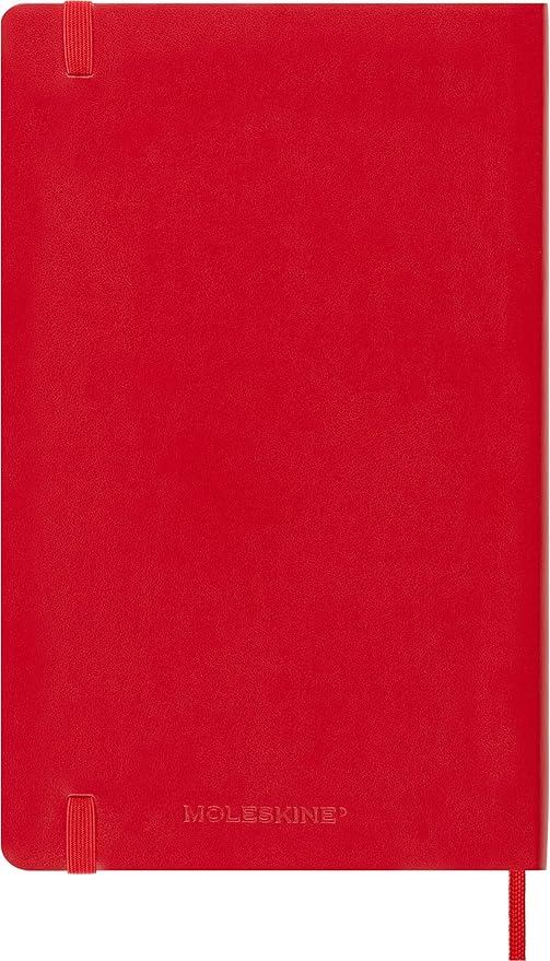 Moleskine 2023-2024 Weekly Planner, 18M, Large, Scarlet Red, Soft Cover (5 x 8.25)