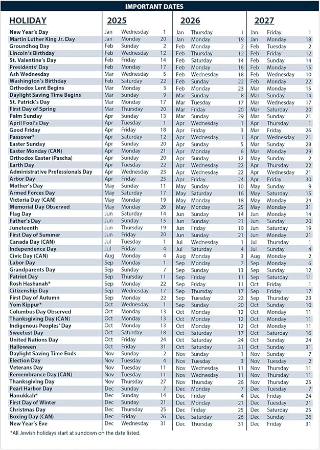 House of Doolittle 2025 Weekly and Monthly Calendar Planner, 6.9 x 8.75 Inches, Black, January - December (HOD286802-25)
