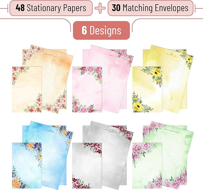 Mr. Pen- Stationery Writing Paper with Envelopes, 48 Letter Writing Paper with 24 Envelopes, Cute Stationary Set for Writing Letters, Stationary Paper, Writing Paper Stationary, Letter Set