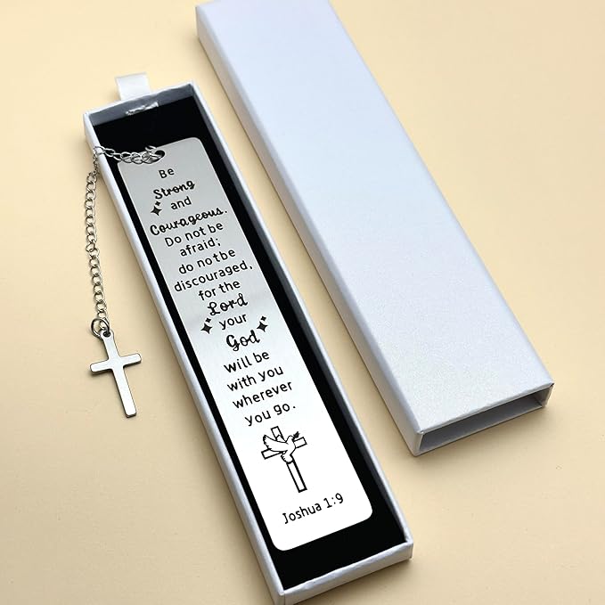 Chirstmas Christian Gifts for Women Men, Baptism Gifts for Girl Boy, First Communion Gifts for Teens, Confirmation Gifts for Teenagers, Religious Bible Verse Bookmark Easter Basket Stuffers Faith Mark