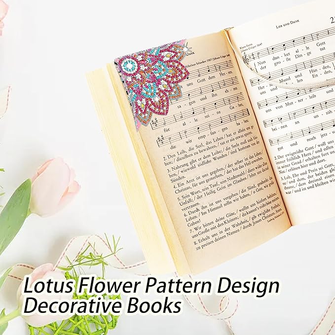 8 Pcs Diamond Art Bookmarks Kit for Adult, DIY Diamond Paint Corner Book Makers Set, Small Diamond Art Kits, Paint by Art Crafts Kit Gifts for Women