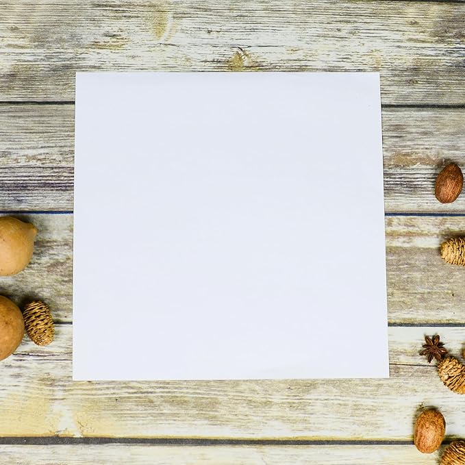 100 Sheets White Cardstock Thick Paper - Blank Heavy Weight 350gsm Cover Card Stock for Invitations,Stationery Printing,Scrapbooking,Crafts,DIY Cards, Paper Crafting (5x5 Inches)