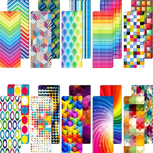 Kids Laminated Book Markers Optical Bookmarks Reading Bookmarks Creative Colored Bookmarks for Teacher Student Kids Classroom School Office Stationery Supply (100 Pieces)