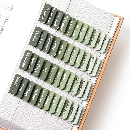 Mr. Pen- Bible Tabs, 75 Tabs, Sage Green, Laminated Bible Tabs for Women and Men, Bible Tabs for Study Bible Index Tabs, Bible Book Tabs, Bible Labels Tabs, Mr Pen Bible Tabs for Women Study Bible