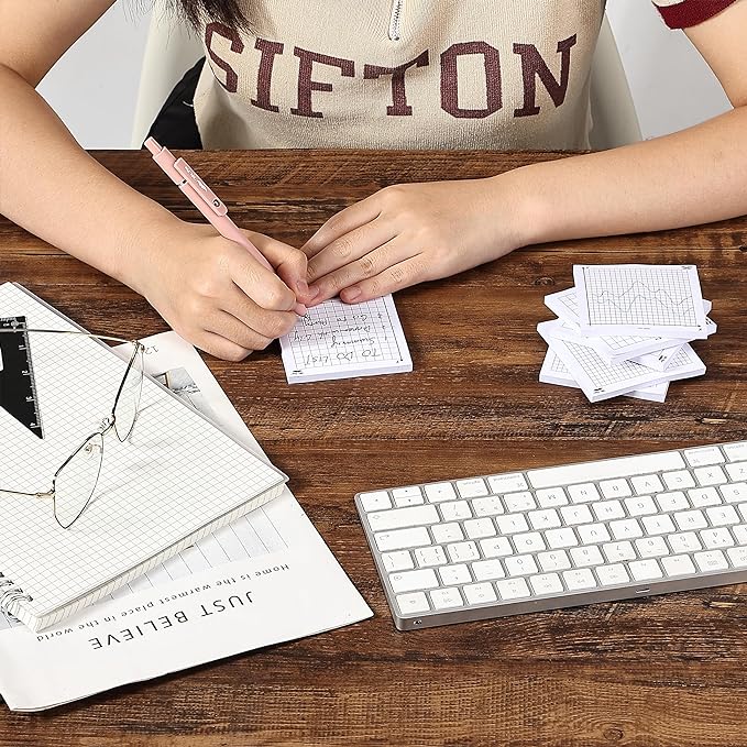 Mr. Pen- Graph Paper Sticky Notes, 6 Pads, 3x3 Inch, Graph Sticky Notes, Math Graph Paper, Graphing Sticky Notes, Grid Sticky Notes, Grid Notepad, Mini Graph Paper