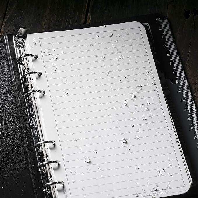 Rite In The Rain Weatherproof Loose Leaf Paper, 4.625" x 7", 32# Gray, Universal Pattern, 100 Sheet Pack (No. 772)