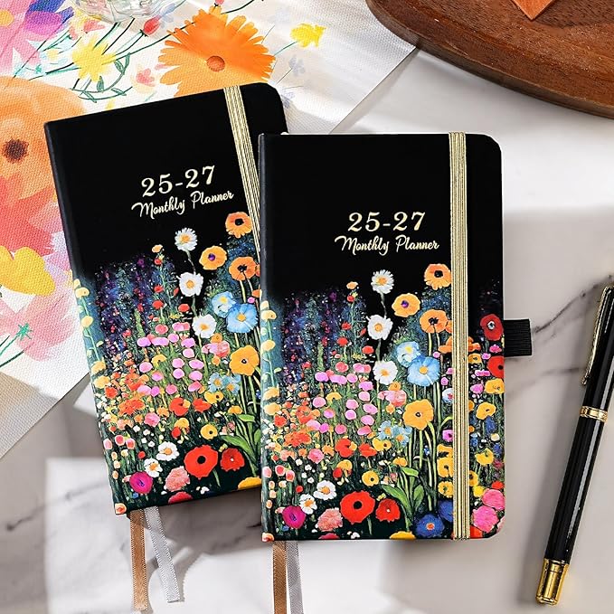 Pocket Calendar 2025-2027 - 3-Year Monthly Pocket Calendar from Jan.2025-Dec.2027, 6.4" x 3.8", 2025-2027 Pocket Calendar for Purse, Pocket Planner with Inner Pocket