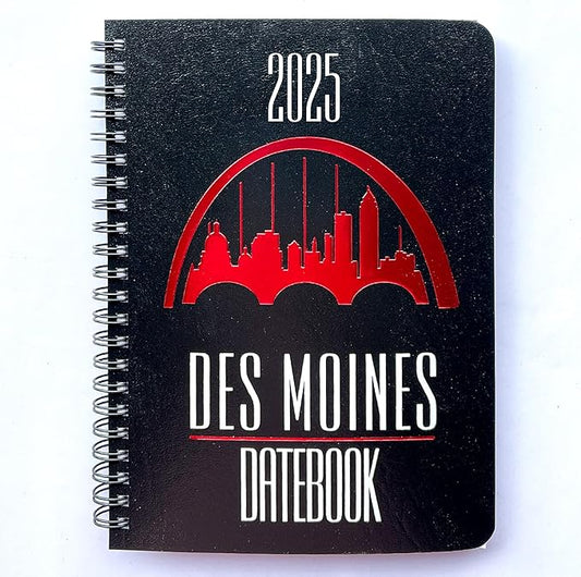 2025 Datebook & City Themed Planner – Resource Guide with Daily, Weekly & Monthly Views – 3-Year Reference Calendar - Multi-Purpose Travel Notebook Guide & Adventure Diary (Des Moines '25)