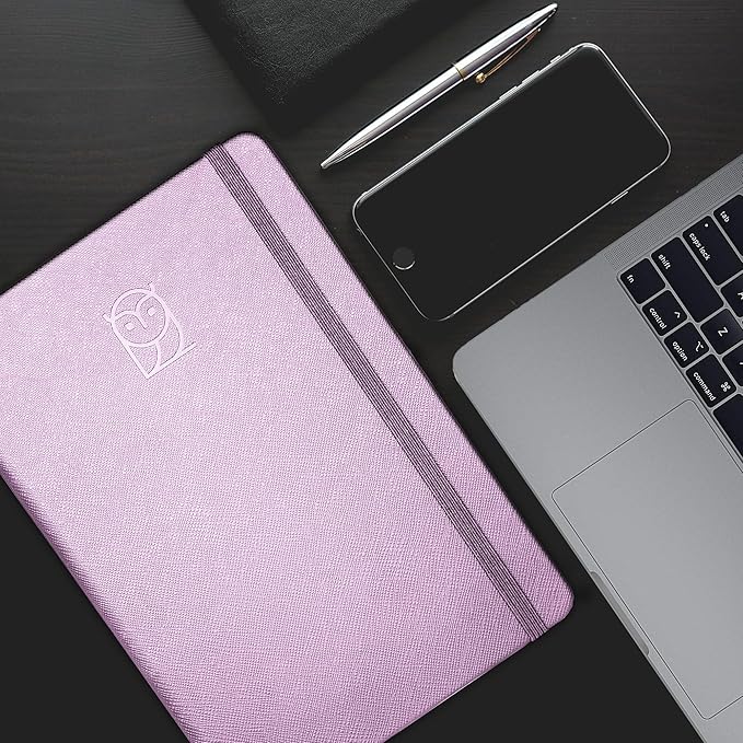 Pro - Goal Setting Planner to Increase Productivity and Achieve Personal and Business Goals. 12 Month Undated Daily, Weekly and Monthly Journal Organizer with Calendar (Lilac)