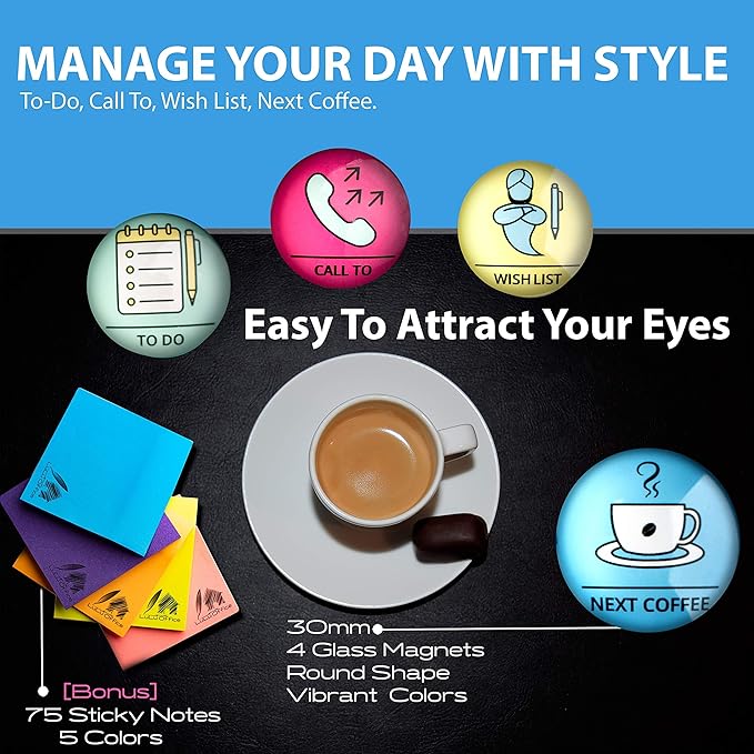 Small Desktop White Board with Weekly Planner 10x10 inch, Magnetic to Do List Dry Erase Board Calendar with Stand, 3 Markers, 4 Magnets, Eraser - Portable Whiteboard for Homeschool and Office Desk