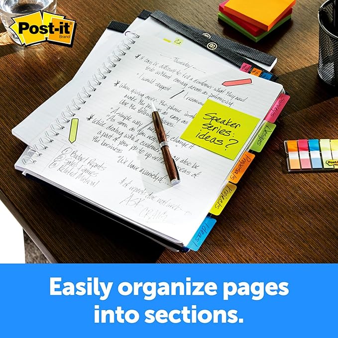 Post-it Tabs, 2 in, Solid, Assorted Primary Colors, 6 Tabs/Color, 4 Colors, 24 Tabs/Pack (686-ALYR)