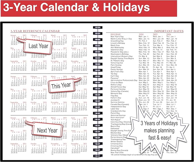 2025 Datebook & City Themed Planner – Resource Guide with Daily, Weekly & Monthly Views – 3-Year Reference Calendar - Multi-Purpose Travel Notebook Guide & Adventure Diary (Oahu '25)