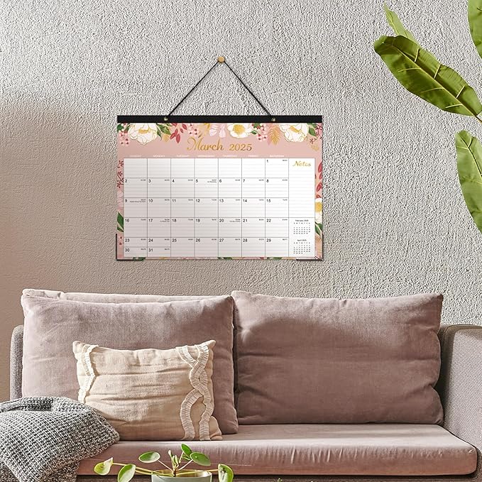 2025 Desk Calendar - Jan. 2025 - Dec. 2025, 12 Months Large Monthly Desk Calendar 2025, 17" x 12", Desk Pad, Large Ruled Blocks, To-do List & Notes, Best Desk/Wall Calendar for Planning or Organizing