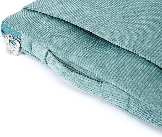 Kinmac Corduroy 360° Protective Water Resistant Laptop Case Bag Sleeve Compatible with LG Gram 16 inch and 15.6 inch-16 inch Laptop (Green)