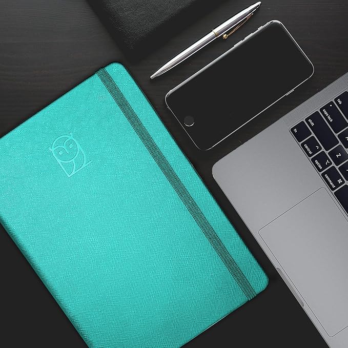 Pro - Goal Setting Planner to Increase Productivity and Achieve Personal and Business Goals. 12 Month Undated Daily, Weekly and Monthly Journal Organizer with Calendar (Turquoise)