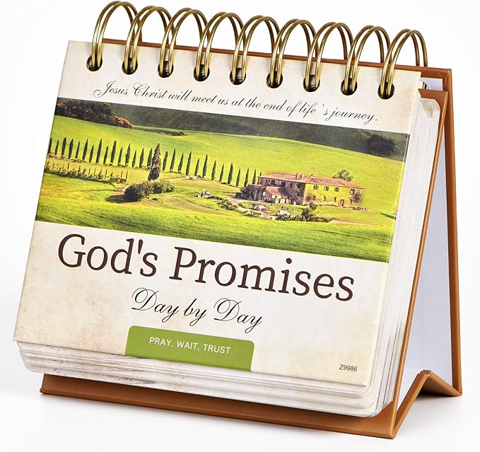 Motivational Calendar - Daily Bible Quote Calendar, 5.3" x 4.85", Undated Flip Calendar for Desk, Bible Verse Calendar, Perpetual Desk Calendar, Christian Desk Decor with Retro Thick Paper, Hardbound