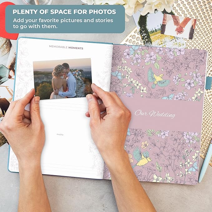 Clever Fox Anniversary Journal – Couple Memory Book & Photo Album with Writing Space – Wedding, Bridal Shower & Married Couple Gifts (Aquamarine)