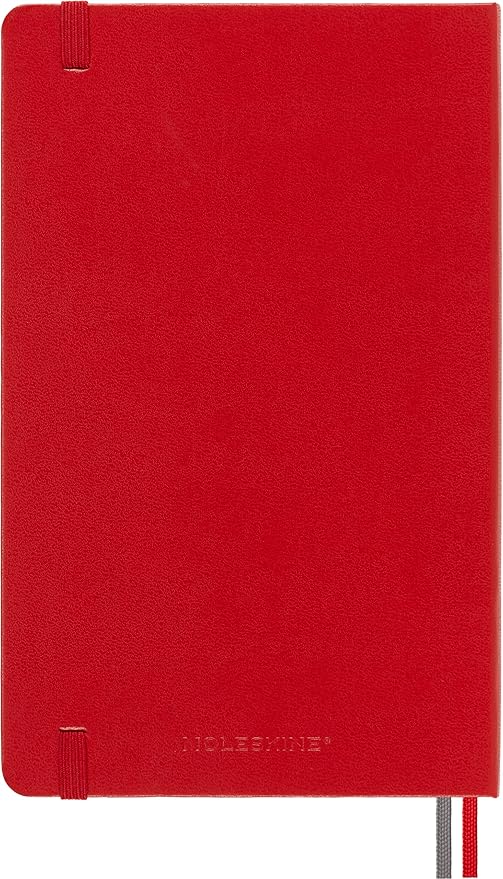 Moleskine Classic Expanded Notebook, Hard Cover, Large (5" x 8.25") Ruled/Lined, Red, 400 Pages