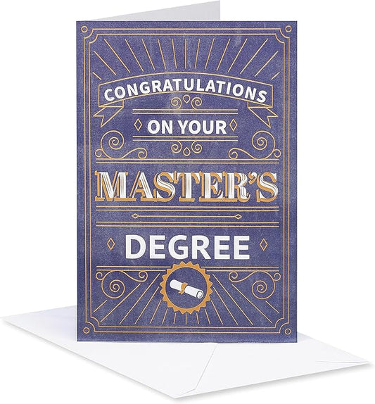 American Greetings Master's Degree Graduation Card (Impressive Achievement)