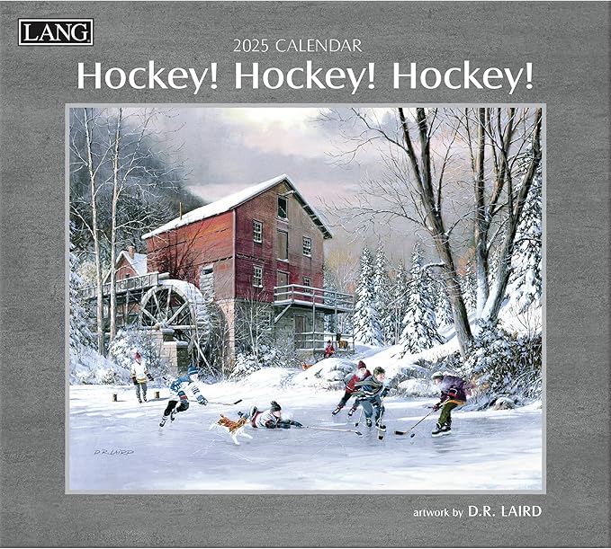 LANG Hockey Hockey Hockey 2025 Wall Calendar (25991001916)