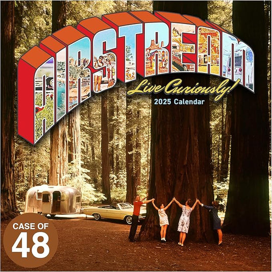 TF PUBLISHING 2025 Airstream: Heritage Wall Calendar Case of 48 - Large Grids for Appointments and Scheduling - Vertical Monthly Wall Calendar 2025 - Premium Matte Paper - 12" x 12"