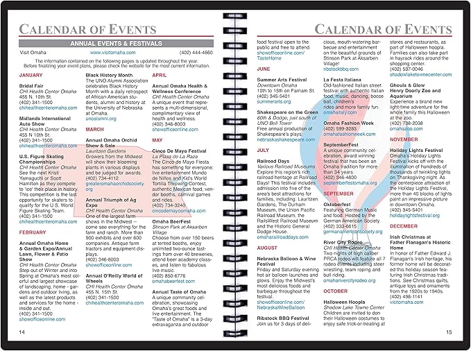 2025 Datebook & City Themed Planner – Resource Guide with Daily, Weekly & Monthly Views – 3-Year Reference Calendar - Multi-Purpose Travel Notebook Guide & Adventure Diary (Omaha '25)