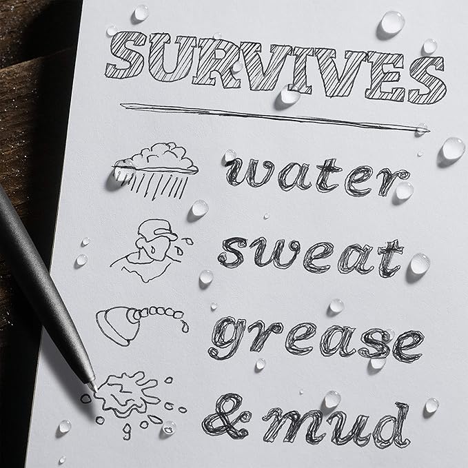 Rite in the Rain Weatherproof Side Spiral Notebook, 4.625" x 7", Gray Cover, Universal Pattern, 3 Pack (No. 873L3)